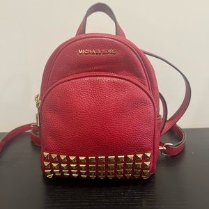 Michael Kors Abbey leather backpack Red
